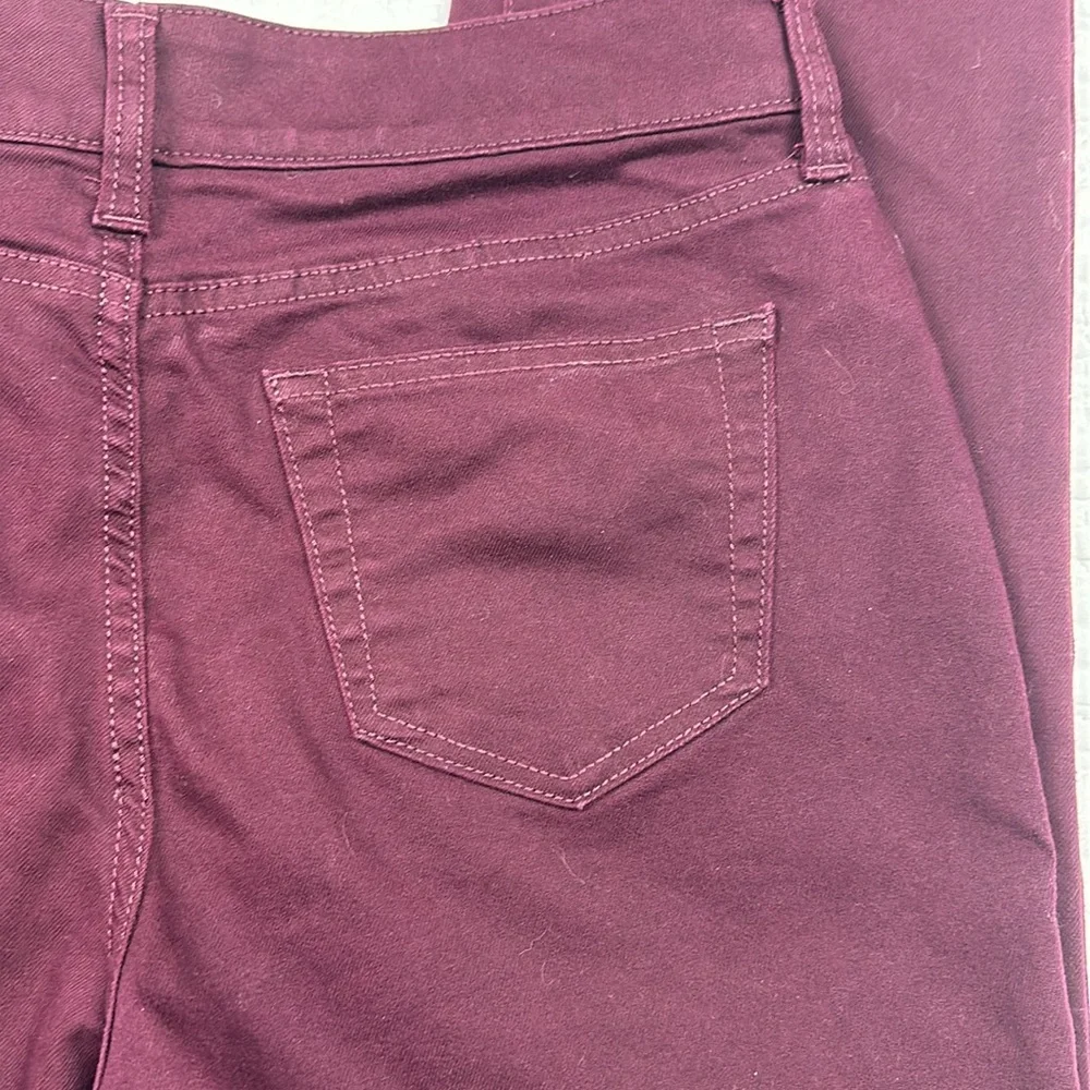 St John’s Bay straight leg Jean burgundy wine Size 10 petite - Picture 9 of 16